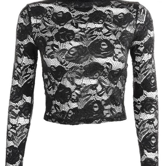 Sheer Lace Crop Top; Revolve Style Date Night - Picture 4 of 5